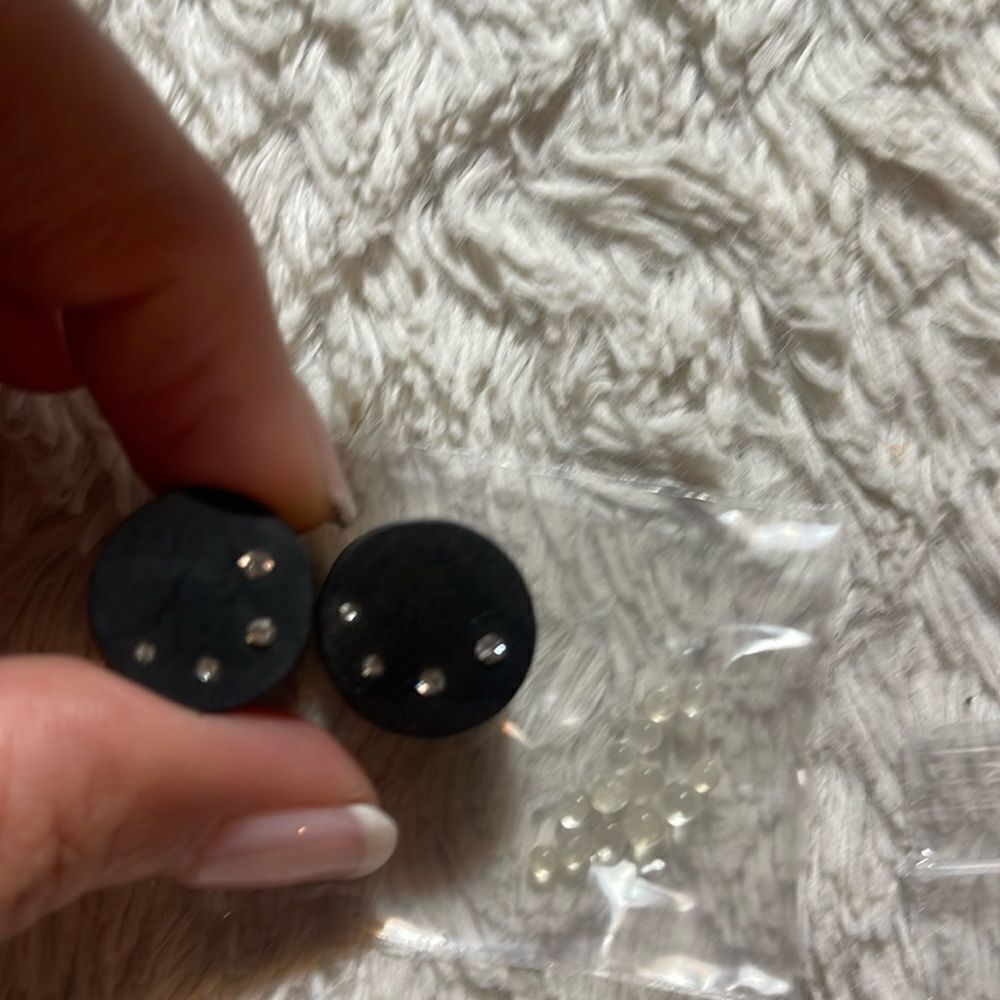 Wood plugs with rhinestones multiple sizes availableNEW
